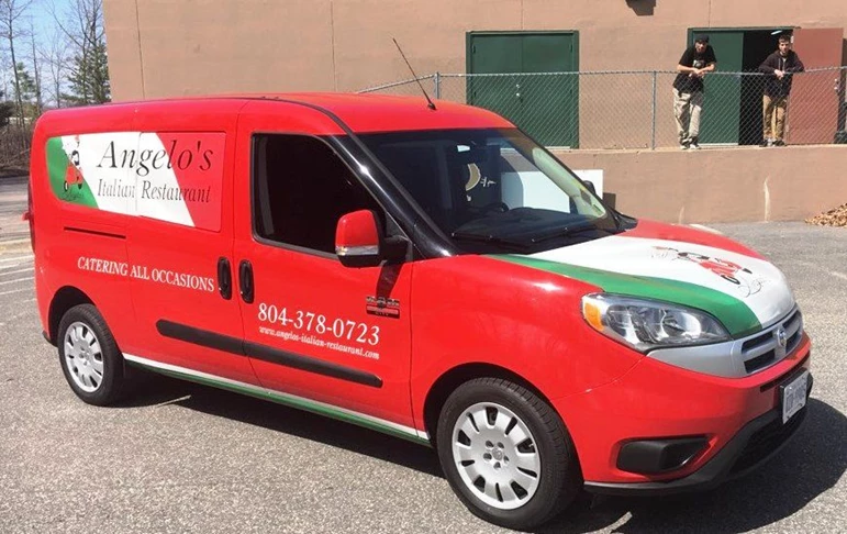 This small van came to us red so we adjusted the graphics to work with the color of the van.  We love this one.