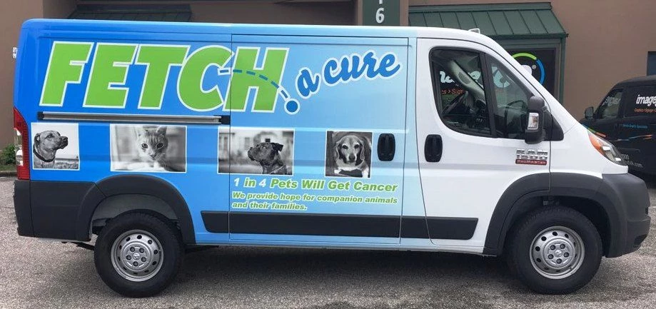 Partial van wrap for Fetch a cure