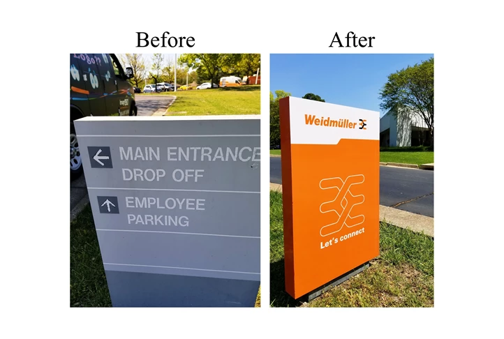 Reface existing sign structure