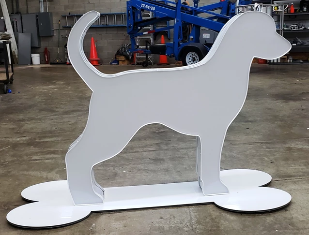 We made this 3ft high dog with our channel metal bender!