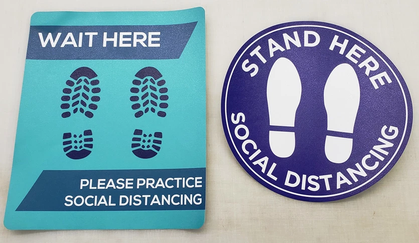 Social Distancing non-slip floor stickers